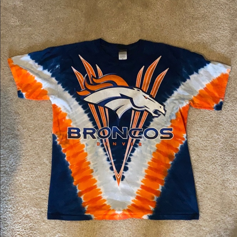 Vintage Denver Broncos Tie dye team shirt